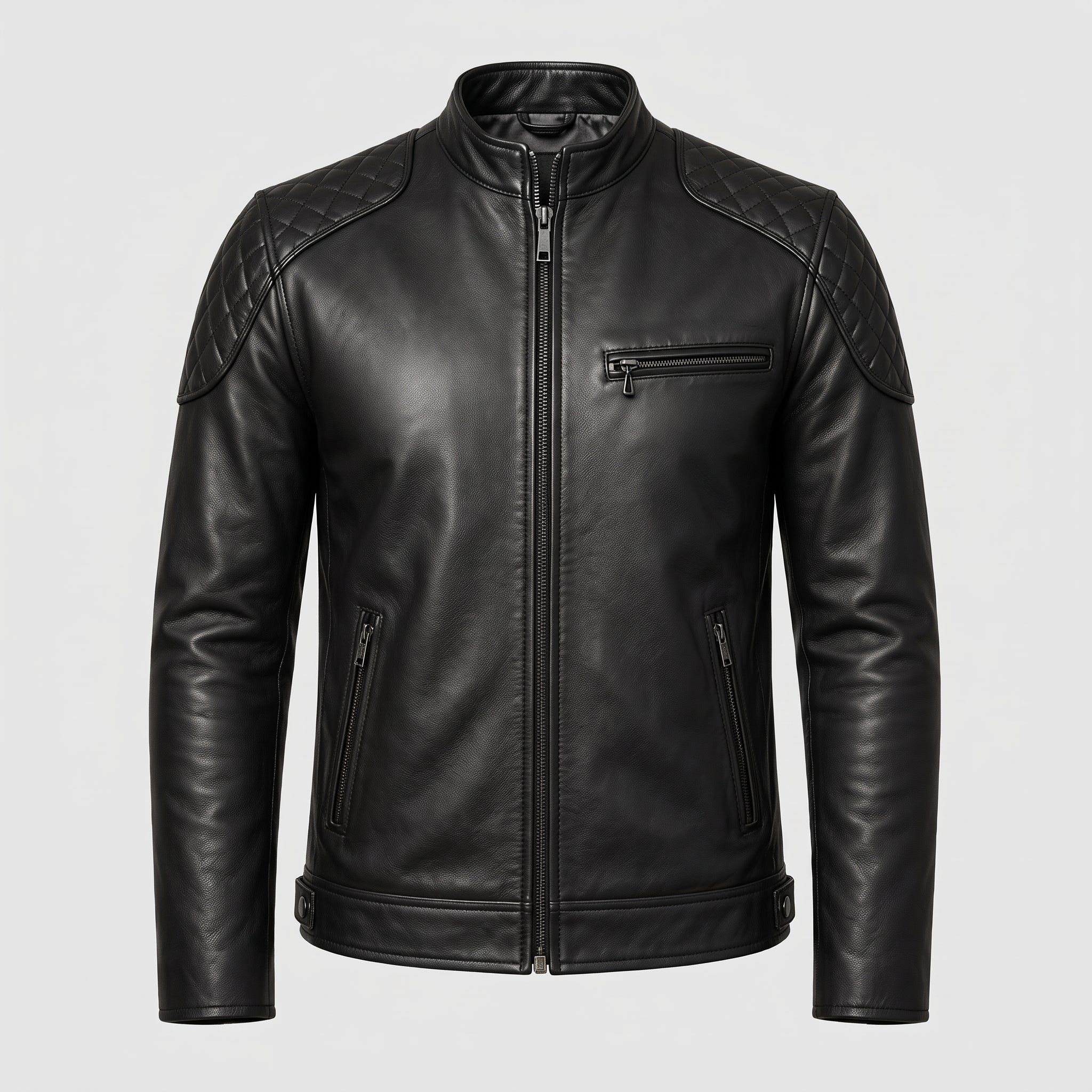 Racer Épaules Matelassées — Noir