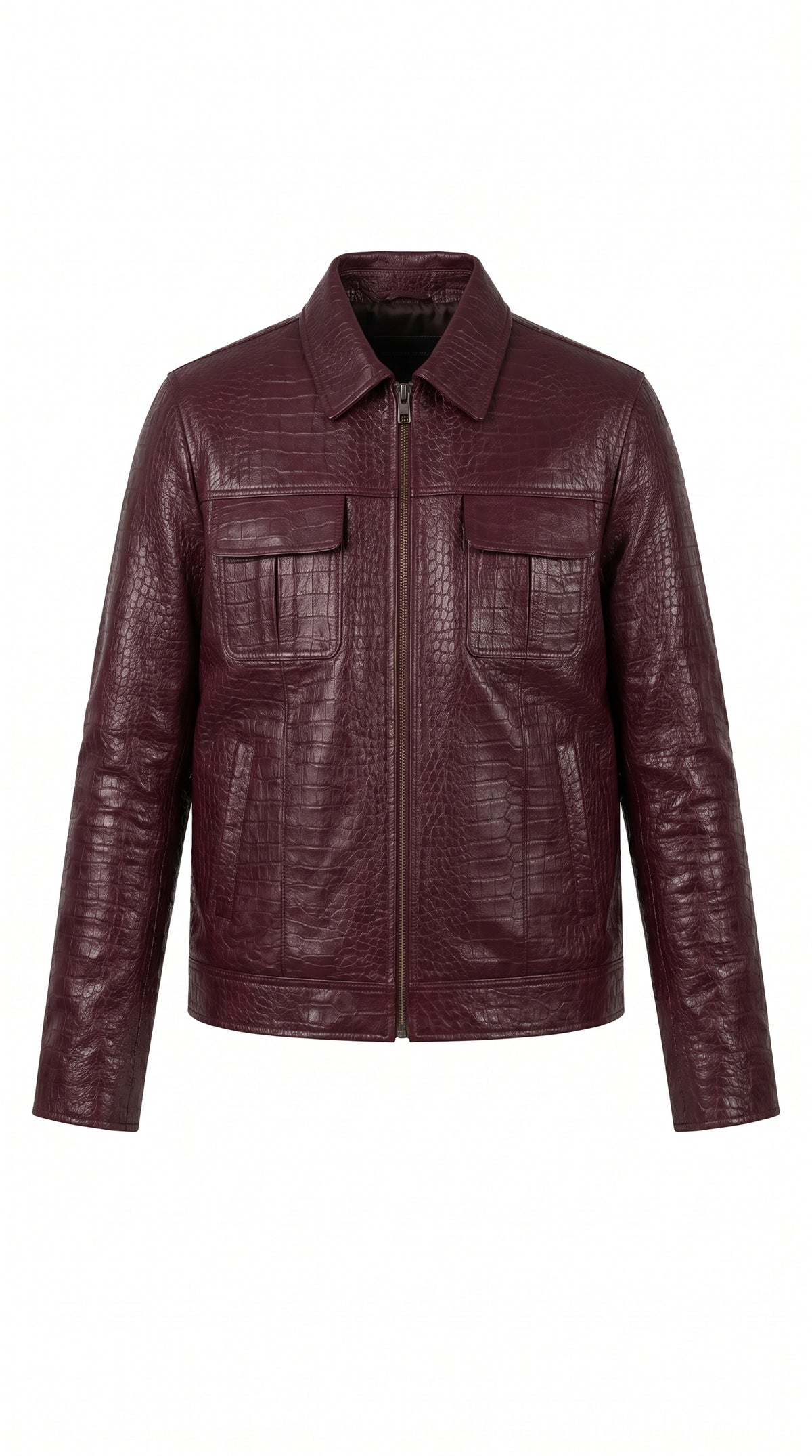 Veste Chemise Croco Bordeau