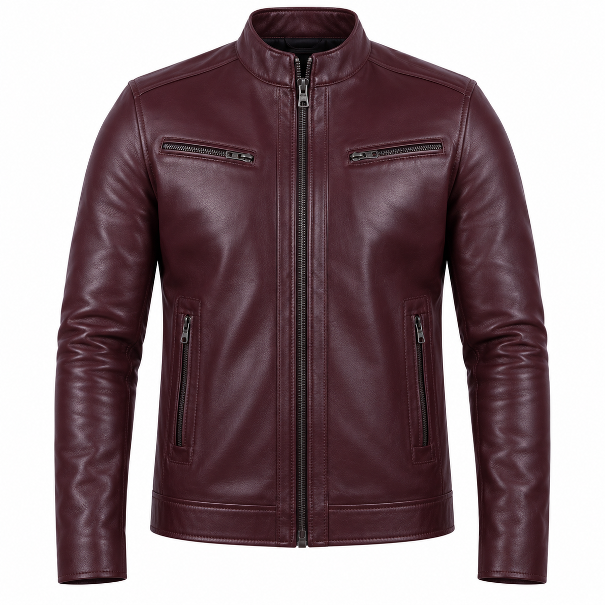 Blouson Vachette — Bordeaux — veste en cuir Maison Varenne