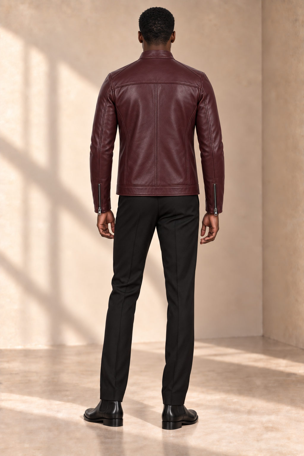 Blouson Vachette — Bordeaux — veste en cuir Maison Varenne