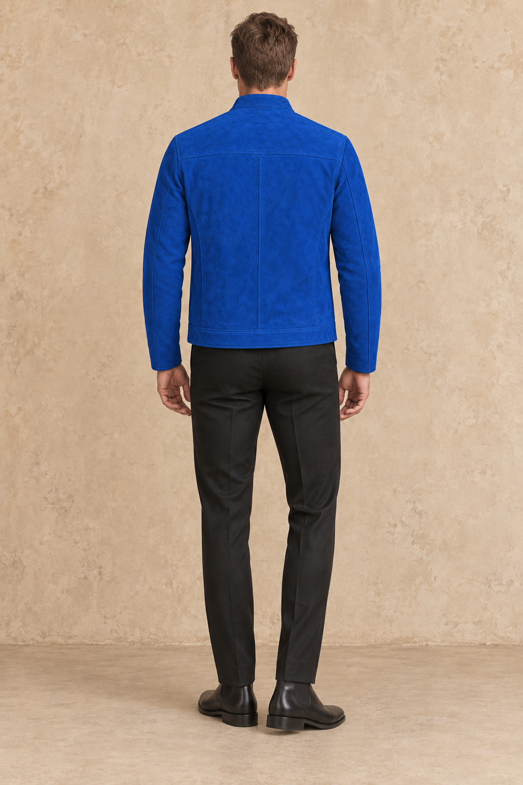 Blouson Daim — Bleu électrique — veste en daim Maison Varenne