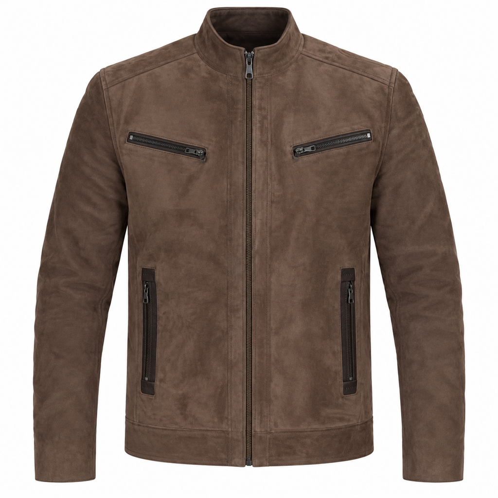 Blouson Daim — Taupe — veste en daim Maison Varenne