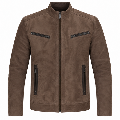 Blouson Daim — Taupe — veste en daim Maison Varenne