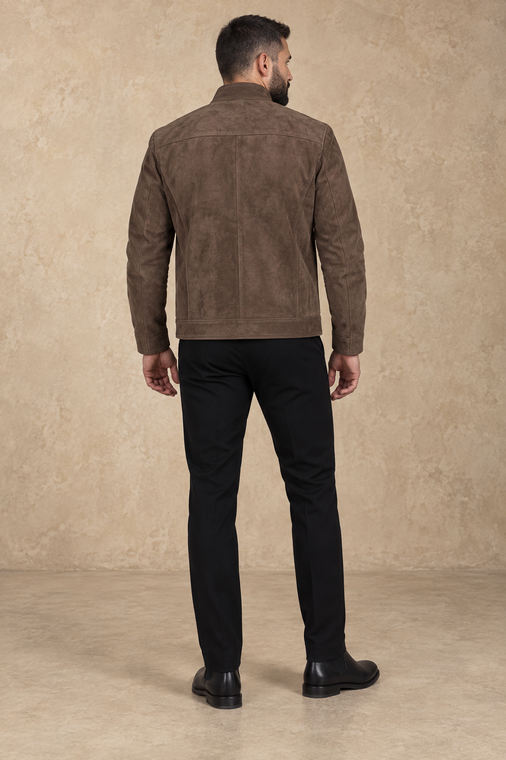 Blouson Daim — Taupe — veste en daim Maison Varenne