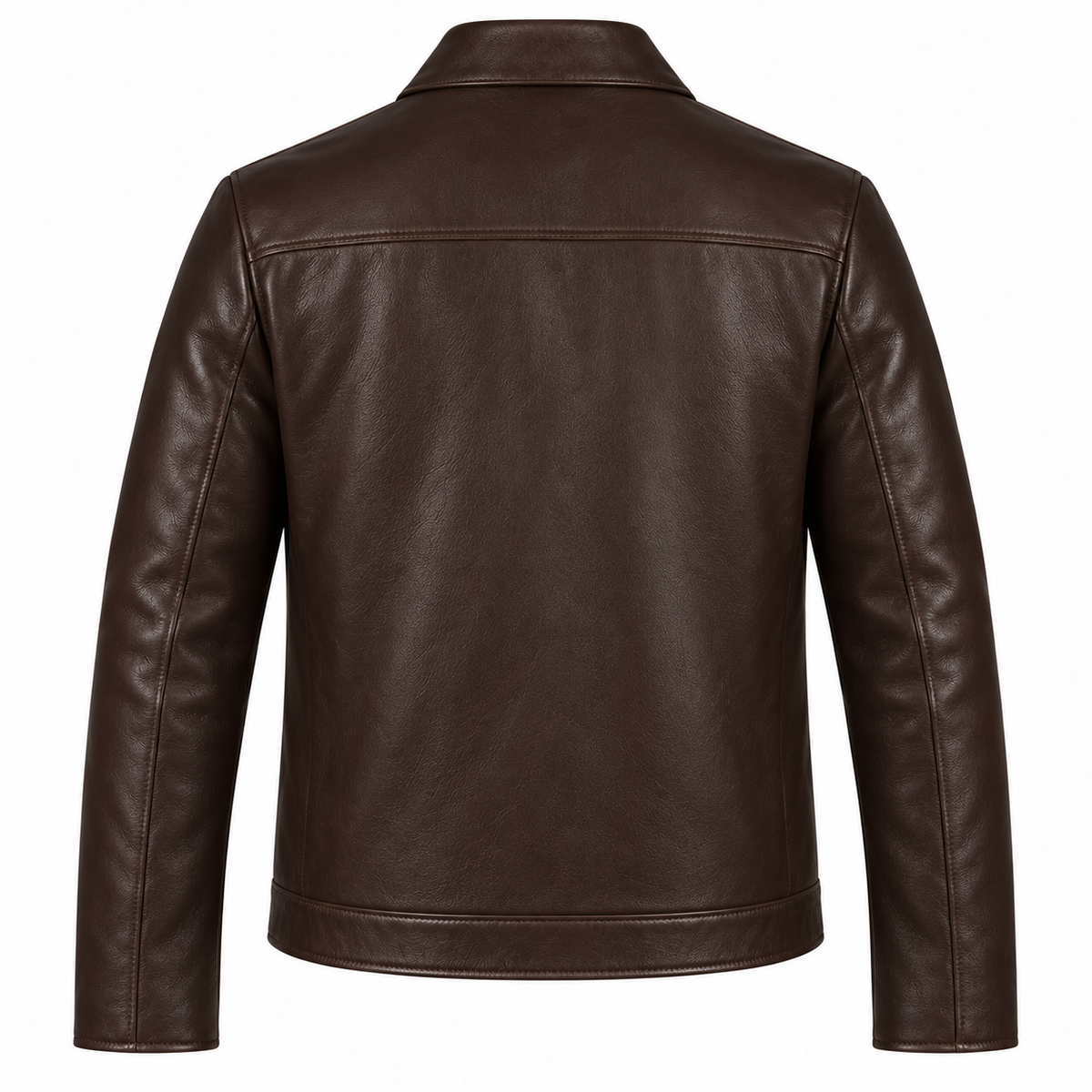 Veste Chemise Cuir  — Chocolat Lisse