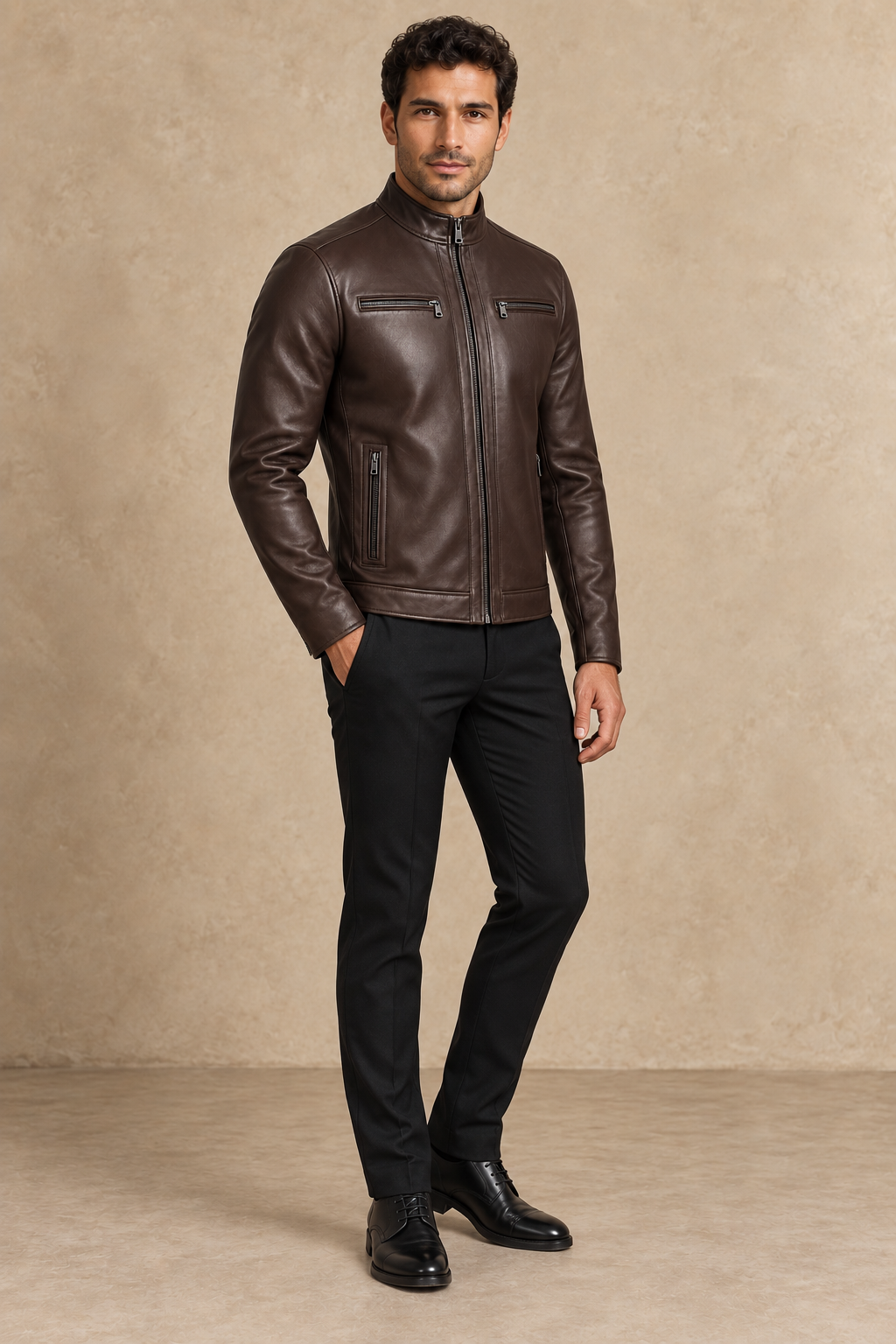 Racer Zippé ENZO — Brun foncé