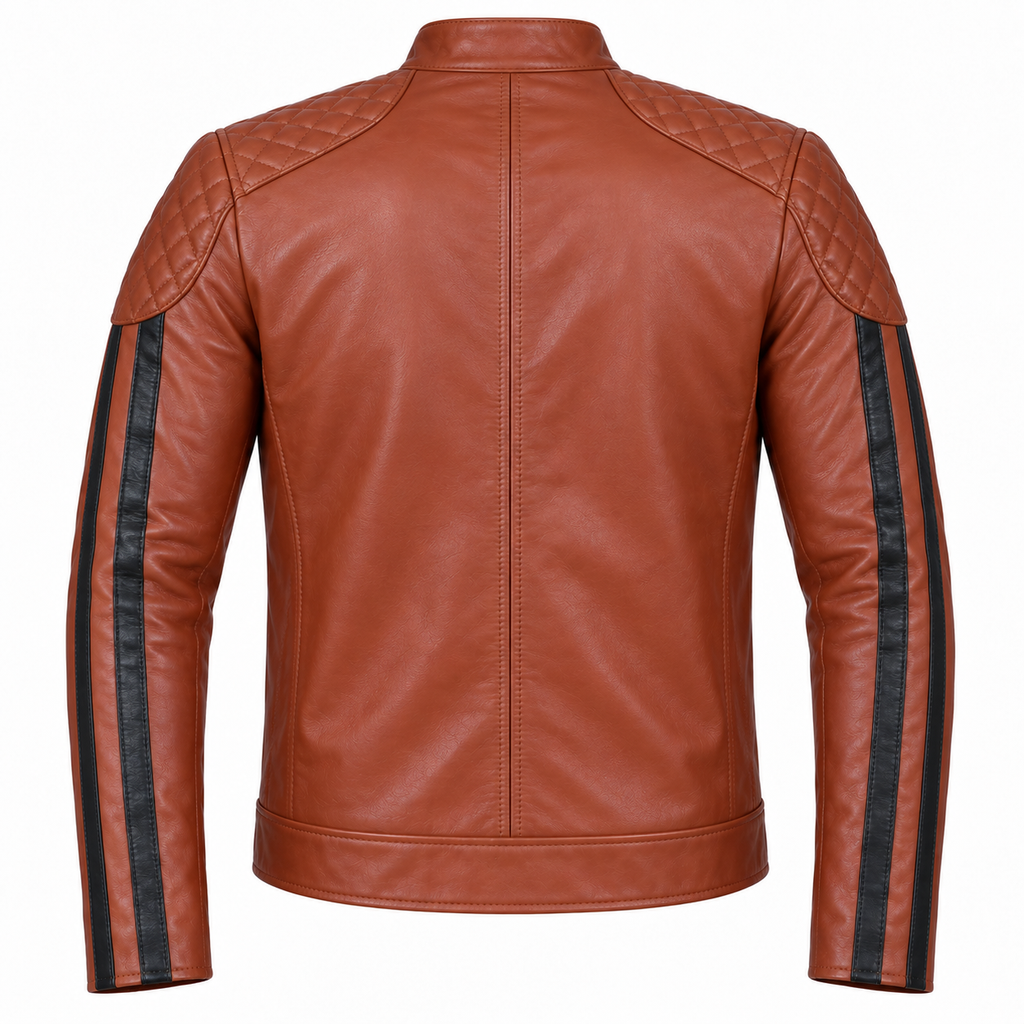 Racer Matelassé à bandes — Cognac