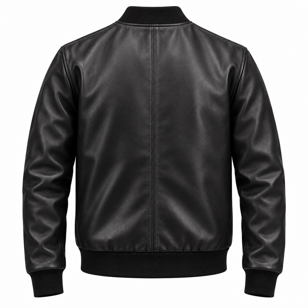 Bomber Cuir — Noir lisse