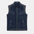 Gilet Racer — Bleu nuit daim
