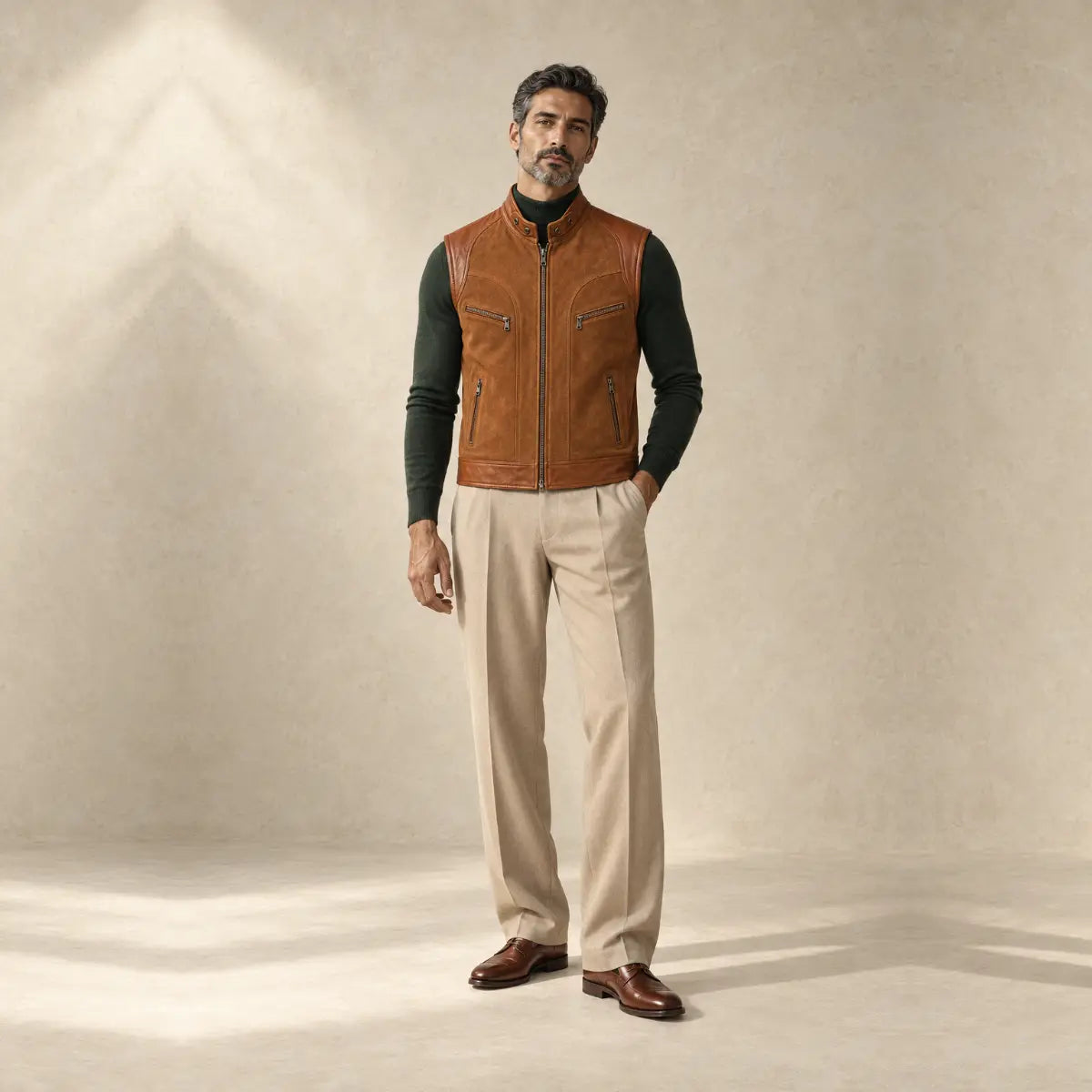 Gilet Racer — Cognac