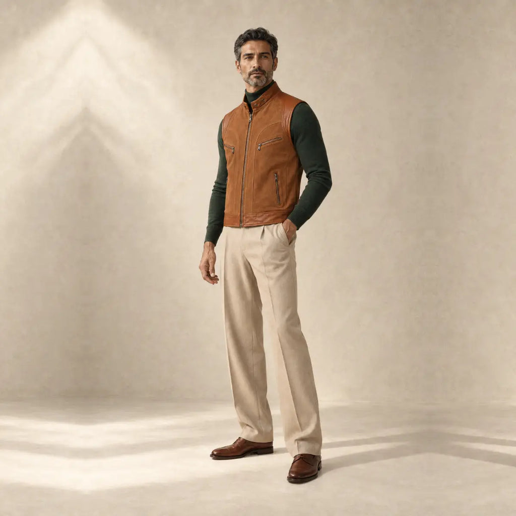 Gilet Racer — Cognac